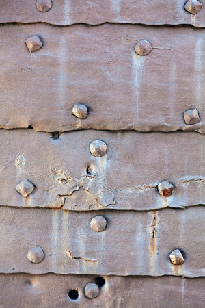 detail of medieval gate door at Belgrade fortressの写真素材