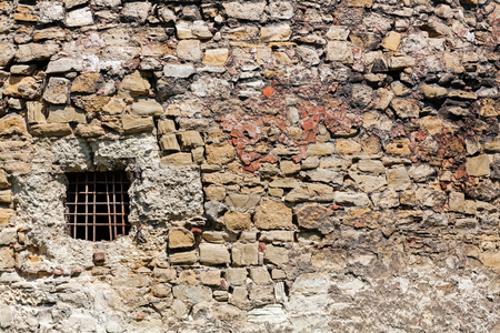 old stone wall at belgrade fortress, belgrade serbiaの写真素材