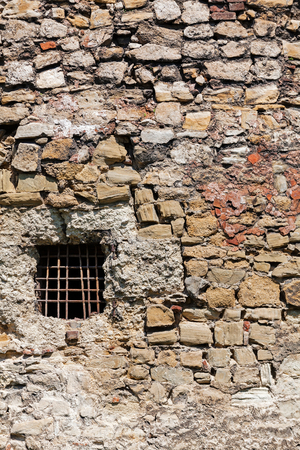 old stone wall at belgrade fortress, belgrade serbiaの写真素材