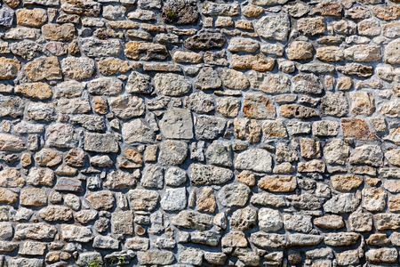 old stone wall at belgrade fortress, belgrade serbiaの写真素材
