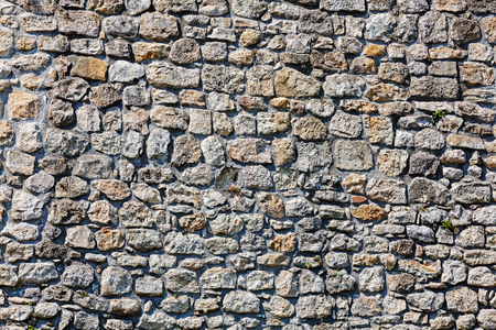old stone wall at belgrade fortress, belgrade serbiaの写真素材