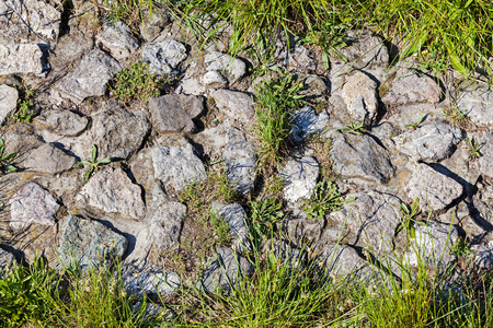 old stone wall at belgrade fortress, belgrade serbiaの写真素材