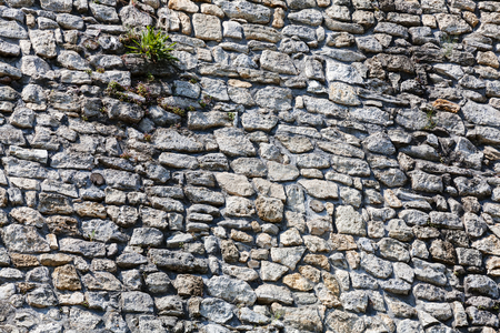 old stone wall at belgrade fortress, belgrade serbiaの写真素材