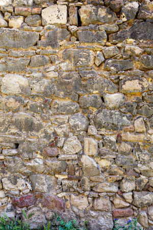 old stone wall at belgrade fortress, belgrade serbiaの写真素材