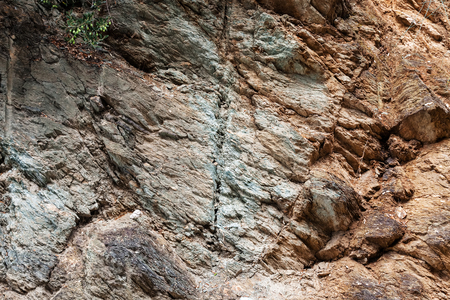 Sharp gray rocks on Mediterranean seaside, Greeceの写真素材