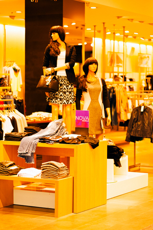 Two mannequins in boutique setupのeditorial素材