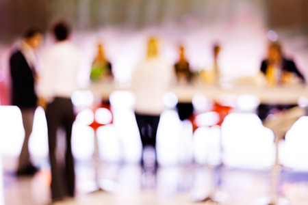 Blur of people sitting in bar; blurred 100%の写真素材