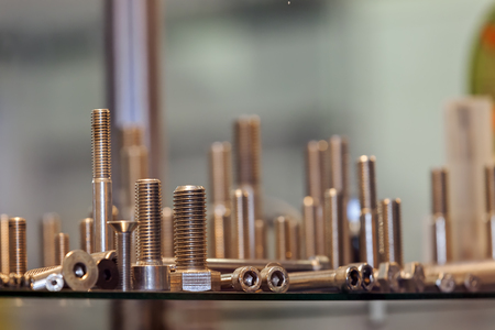 Focus on new tools for engine; note shallow depth of fieldの写真素材