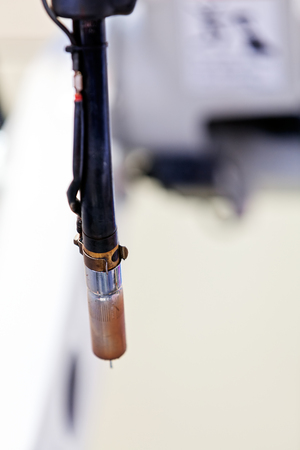 Focus on detail of engine for industry; note shallow depth of fieldの写真素材