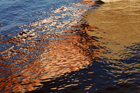 reflections of light on the water surface,for blurred background