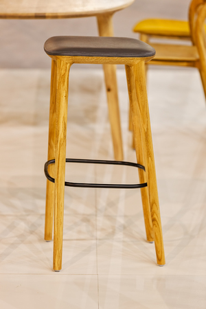 type of kitchen chairs in the exhibition hall, note shallow depth of fieldの写真素材