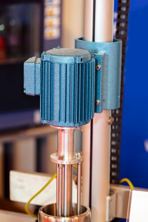 Exhibition of engines for installation; note shallow depth of field