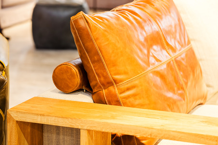 modern sofa for the living room, note shallow depth of fieldの写真素材