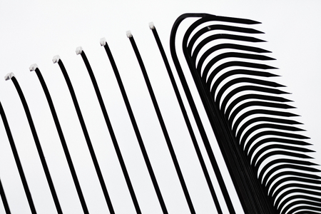 metal railings for terraces and courtyards, note shallow depth of fieldの写真素材