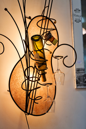 Unusual decorative lamp for house, note shallow depth of fieldの写真素材