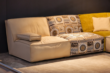 modern sofa for the living room, note shallow depth of fieldの写真素材