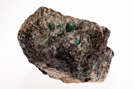 emerald on the white backgroundの写真素材