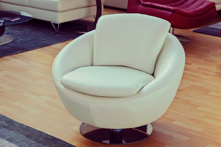 example of model modern armchair, note shallow depth of fieldの写真素材