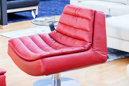 example of model modern armchair, note shallow depth of fieldの写真素材