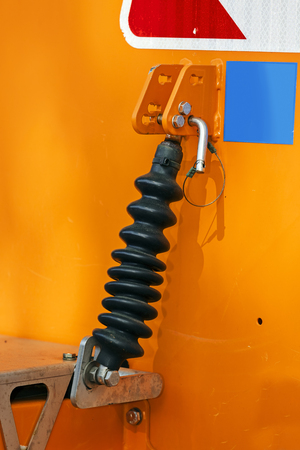 View on detail of new excavator diggingの写真素材