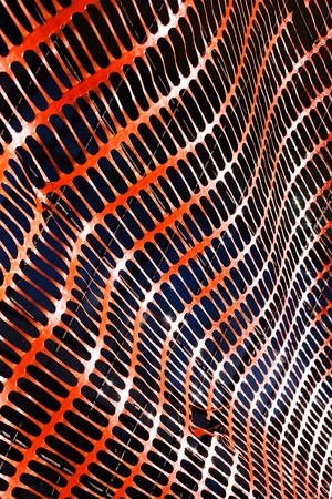red plastic safety net for construction siteの写真素材