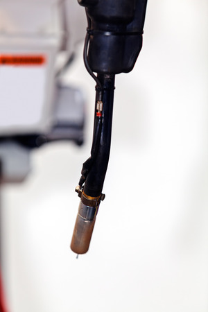 Focus on detail of engine for industry; note shallow depth of fieldの写真素材