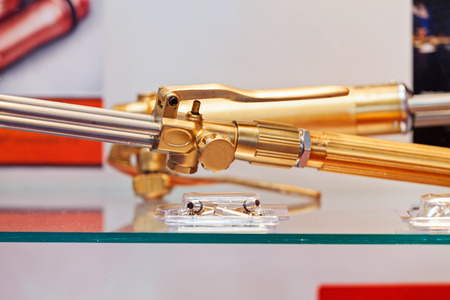 Closeup new design of parts for engine on exhibition show; note shallow depth of fieldの写真素材