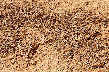 sand in construction with gravelの写真素材