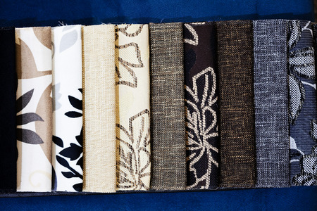 fabric samples for textil and furnitureの写真素材