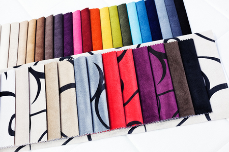 fabric samples for textil and furnitureの写真素材
