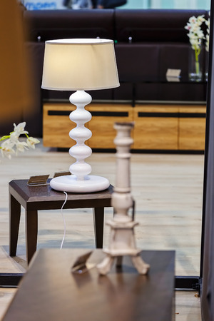 types of decorative lamps for the house, note shallow depth of fieldの写真素材