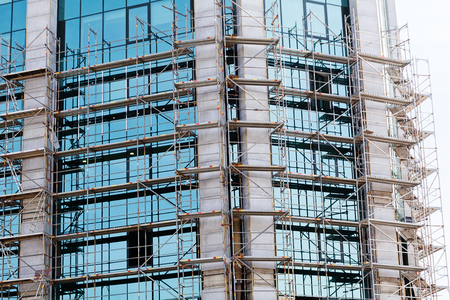 building scaffoldingの写真素材