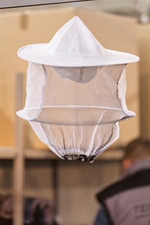 Protective equipment used in beekeeping, note shallow depth of fieldの写真素材