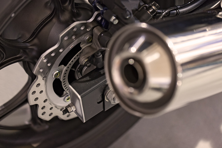 parts for motor vehicles and bicycles, note shallow depth of fieldの写真素材