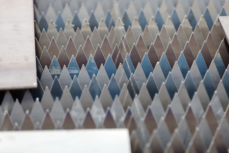 Holder material for waterjet machine, note shallow depth of fieldの写真素材