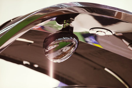 different parts of the speedboat, note shallow depth of field
