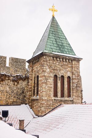 Belgrade fortress under the snowのeditorial素材