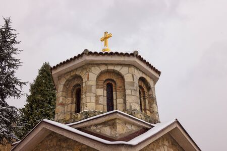 Orthodox Church in the city underthe snowのeditorial素材