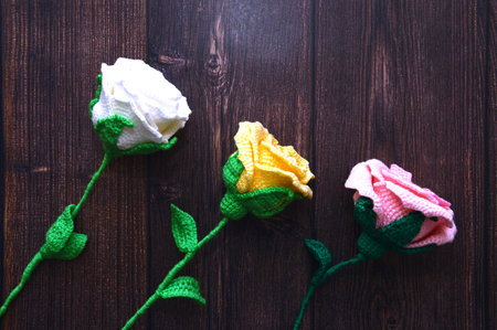 Floral arrangement of decorative flowers. holiday giftの写真素材