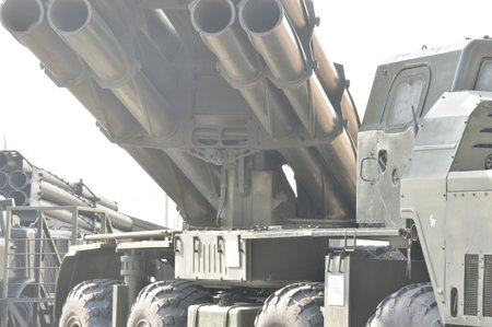 General view of military equipment at the All-Russian arms exhibition