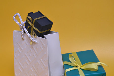 Gift multicolor bags and boxes for the holiday