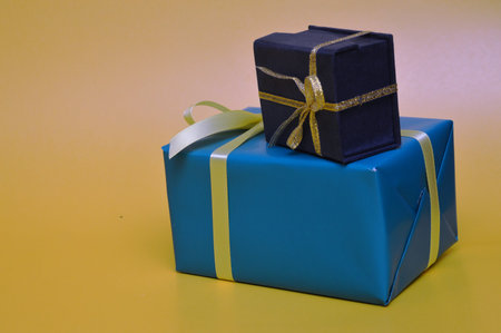 Gift multicolor bags and boxes for the holiday