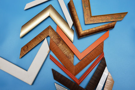 Baguette frames for paintings and images. frame cornersの写真素材
