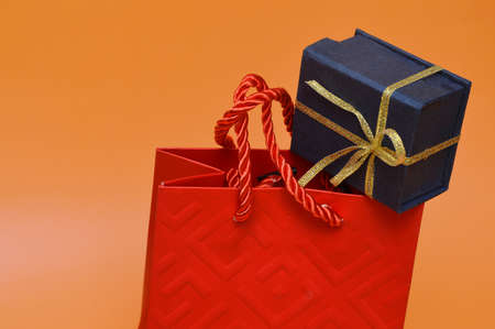 Gift multicolor bags and boxes for the holidayの写真素材