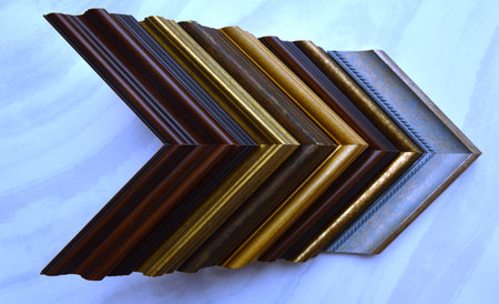Mosaic from baguette frames. abstract surface