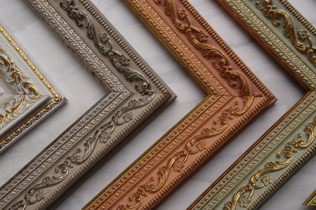 Mosaic from baguette frames. abstract surfaceの写真素材