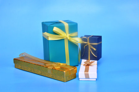 Gift multicolor bags and boxes for the holiday