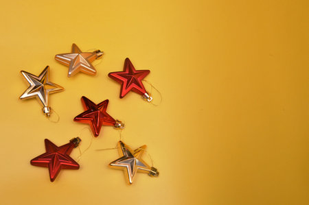 Multicolor festive Christmas toys for interior decorationの写真素材