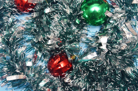 Multicolor festive Christmas toys for interior decorationの写真素材