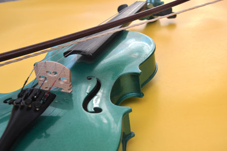 Musical stringed instrument violin for playingの写真素材